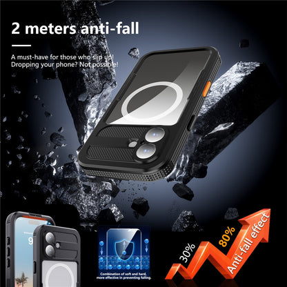 REDPEPPER For iPhone 17 IP68 Waterproof Case Clear Back Phone Cover Compatible with MagSafe