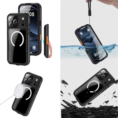 REDPEPPER For iPhone 17 Pro Max IP68 Waterproof Case Clear Back Phone Cover Compatible with MagSafe