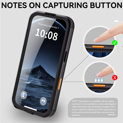 REDPEPPER For iPhone 17 Pro Max IP68 Waterproof Case Clear Back Phone Cover Compatible with MagSafe