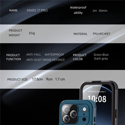 REDPEPPER For iPhone 17 Pro Max IP68 Waterproof Case Clear Back Phone Cover Compatible with MagSafe