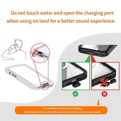 REDPEPPER For iPhone 17 Pro Max IP68 Waterproof Case Clear Back Phone Cover Compatible with MagSafe