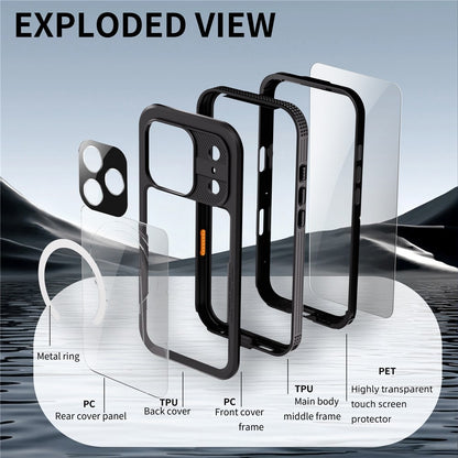 REDPEPPER For iPhone 17 Pro Max IP68 Waterproof Case Clear Back Phone Cover Compatible with MagSafe