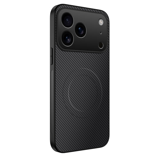 WANLONFENG For iPhone 17 Pro Max Case Compatible with MagSafe  TQ Series Carbon Fiber Texture PC TPU Phone Cover