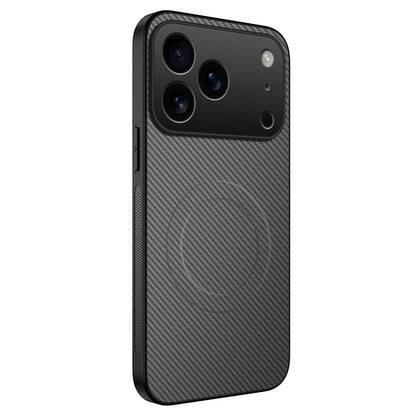 WANLONFENG For iPhone 17 Pro Max Case Compatible with MagSafe  TQ Series Carbon Fiber Texture PC TPU Phone Cover