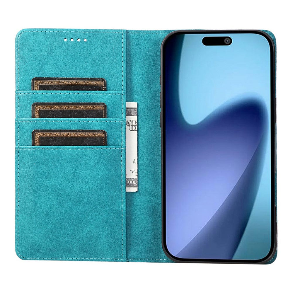 For iPhone 17 Pro Case RFID Blocking PU Leather Phone Wallet Cover