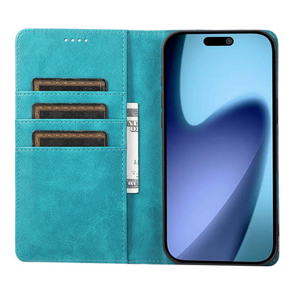 For iPhone 17 Pro Max Case RFID Blocking PU Leather Phone Wallet Cover