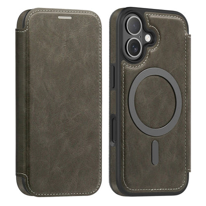 For iPhone 17 Case Compatible with MagSafe RFID Blocking Card Holder Leather Phone Cover