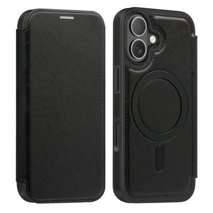 For iPhone 17 Case Compatible with MagSafe RFID Blocking Card Holder Leather Phone Cover