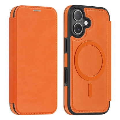 For iPhone 17 Case Compatible with MagSafe RFID Blocking Card Holder Leather Phone Cover