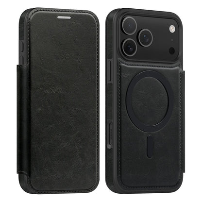 For iPhone 17 Pro Case Compatible with MagSafe RFID Blocking Card Holder Leather Phone Cover