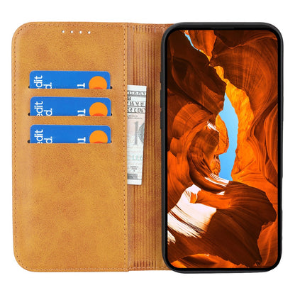 For iPhone 17 Pro Case PU Leather Calf Textured Magnetic Closing Smart Phone Cover