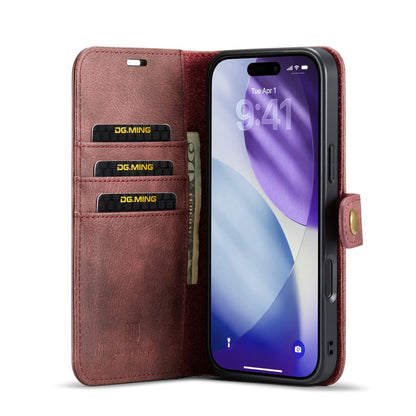DG.MING for iPhone 17 Pro Max Case Detachable Split Leather Phone Cover