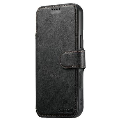 SUTENI Q-05 For iPhone 17 Pro Wallet Case 2 in 1 Detachable Leather Flip Phone Cover with Stand