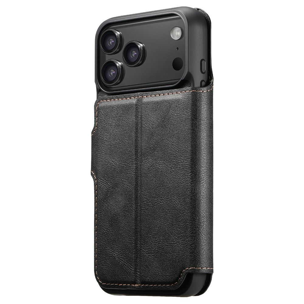 SUTENI Q-05 For iPhone 17 Pro Wallet Case 2 in 1 Detachable Leather Flip Phone Cover with Stand