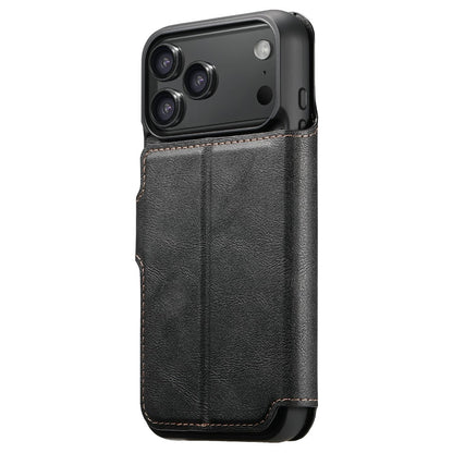 SUTENI Q-05 For iPhone 17 Pro Wallet Case 2 in 1 Detachable Leather Flip Phone Cover with Stand
