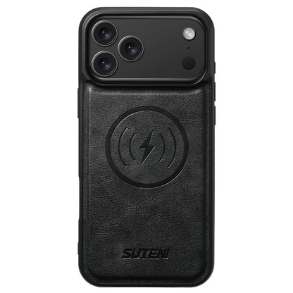 SUTENI Q-05 For iPhone 17 Pro Wallet Case 2 in 1 Detachable Leather Flip Phone Cover with Stand
