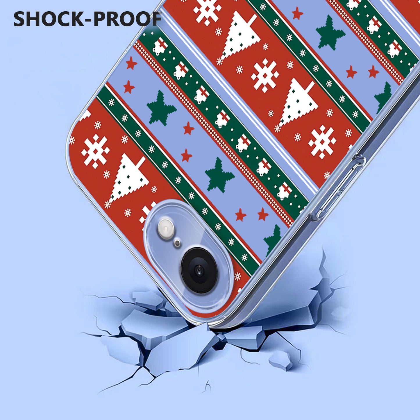 For iPhone 17e / 16e Case Christmas Themed Pattern Printing TPU Phone Back Cover