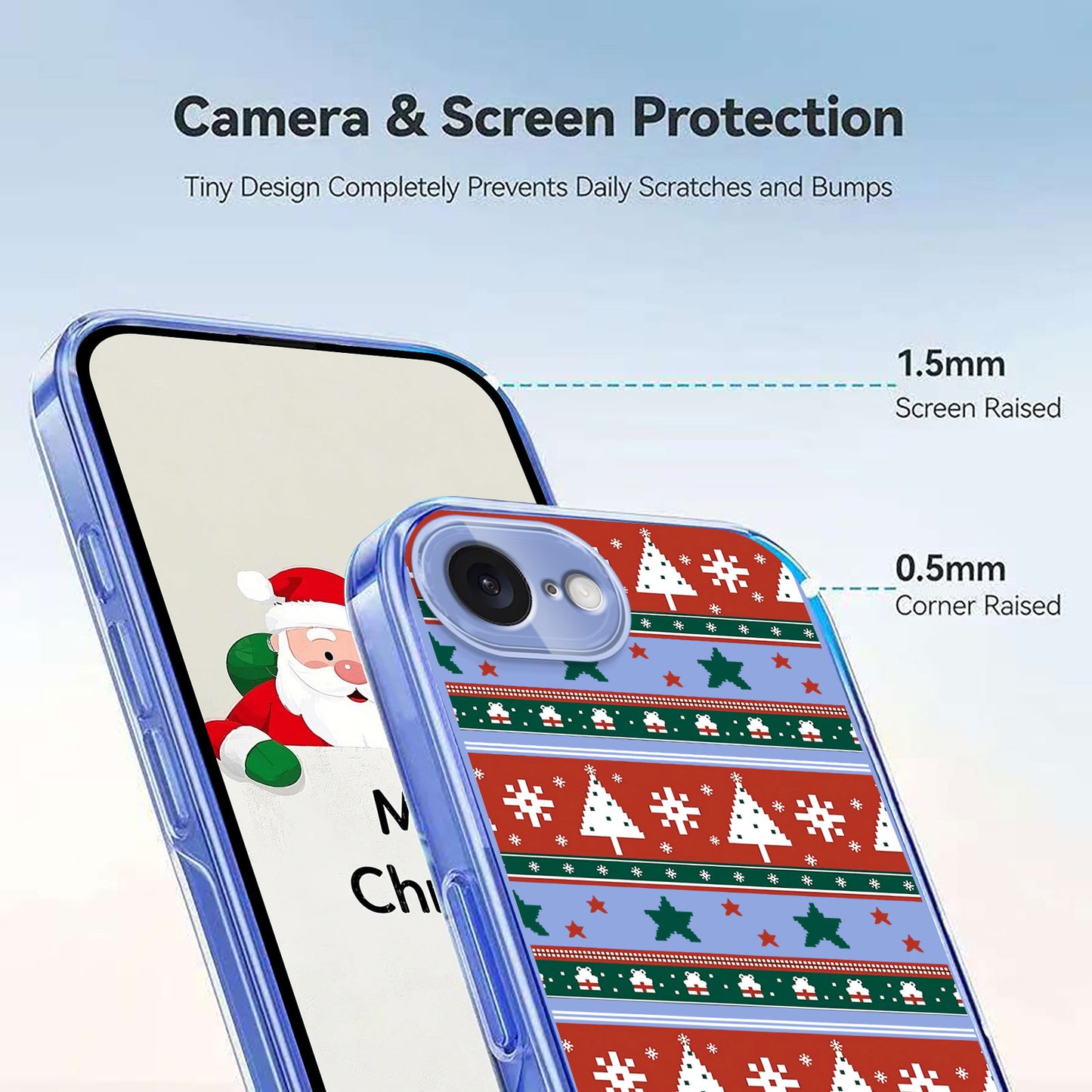For iPhone 17e / 16e Case Christmas Themed Pattern Printing TPU Phone Back Cover
