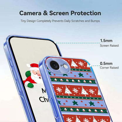 For iPhone 17e / 16e Case Christmas Themed Pattern Printing TPU Phone Back Cover