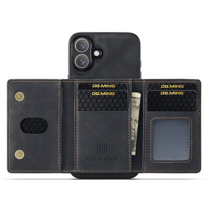 DG.MING M2 Series for iPhone 17 Case PU + PC + TPU Phone Cover Detachable Wallet