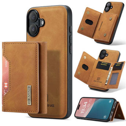 DG.MING M2 Series for iPhone 17 Case PU + PC + TPU Phone Cover Detachable Wallet