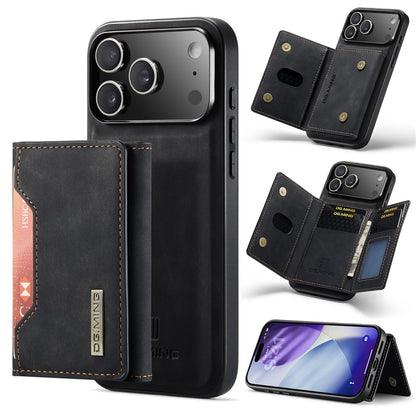 DG.MING M2 Series for iPhone 17 Pro Max Case PU + PC + TPU Phone Cover Detachable Wallet
