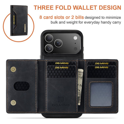DG.MING M2 Series for iPhone 17 Pro Max Case PU + PC + TPU Phone Cover Detachable Wallet