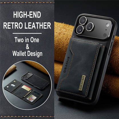 DG.MING M2 Series for iPhone 17 Pro Max Case PU + PC + TPU Phone Cover Detachable Wallet