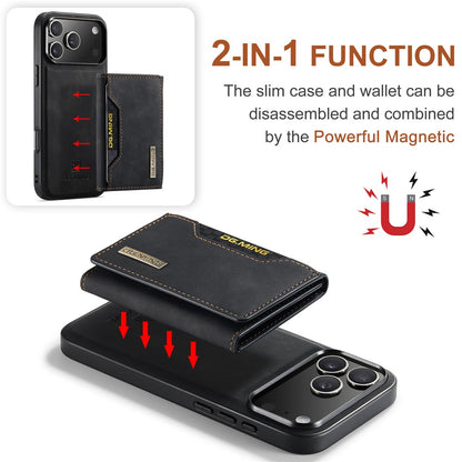 DG.MING M2 Series for iPhone 17 Pro Max Case PU + PC + TPU Phone Cover Detachable Wallet