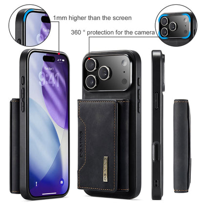 DG.MING M2 Series for iPhone 17 Pro Max Case PU + PC + TPU Phone Cover Detachable Wallet