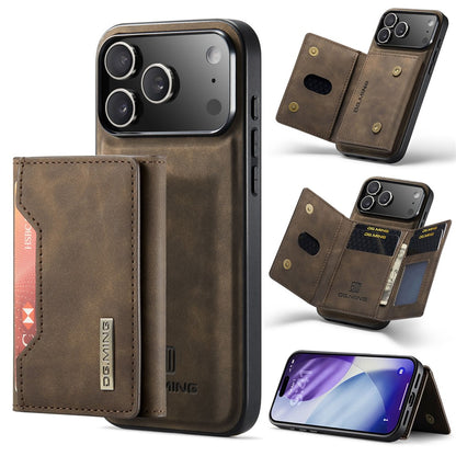 DG.MING M2 Series for iPhone 17 Pro Max Case PU + PC + TPU Phone Cover Detachable Wallet