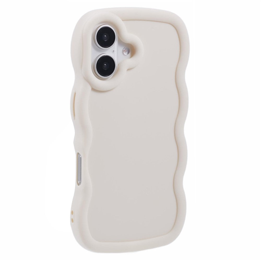 For iPhone 17 Case TPU Protective Phone Cover Unique Curly Wave Frame