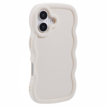 For iPhone 17 Case TPU Protective Phone Cover Unique Curly Wave Frame