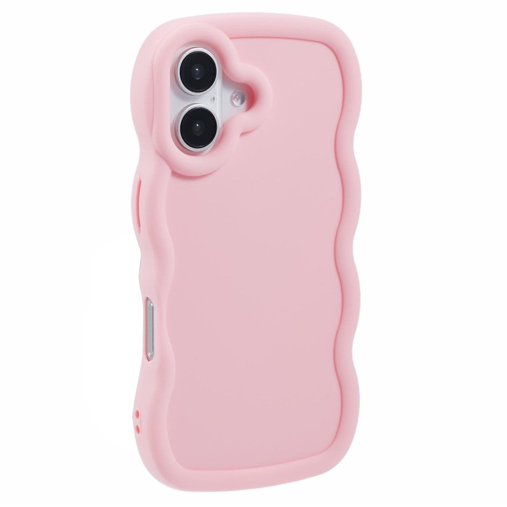 For iPhone 17 Case TPU Protective Phone Cover Unique Curly Wave Frame