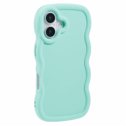 For iPhone 17 Case TPU Protective Phone Cover Unique Curly Wave Frame