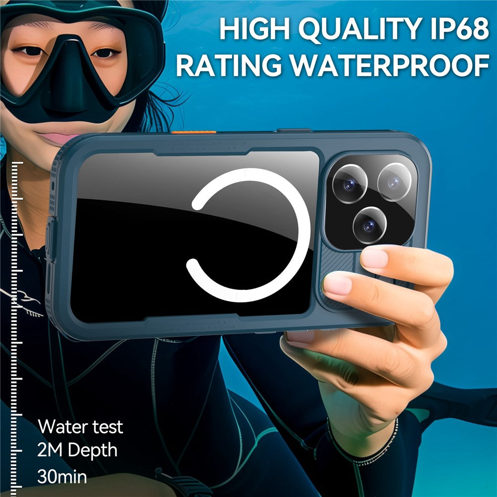 SHELLBOX For iPhone 17 Pro IP68 Waterproof Case Compatible with MagSafe Clear Phone Cover