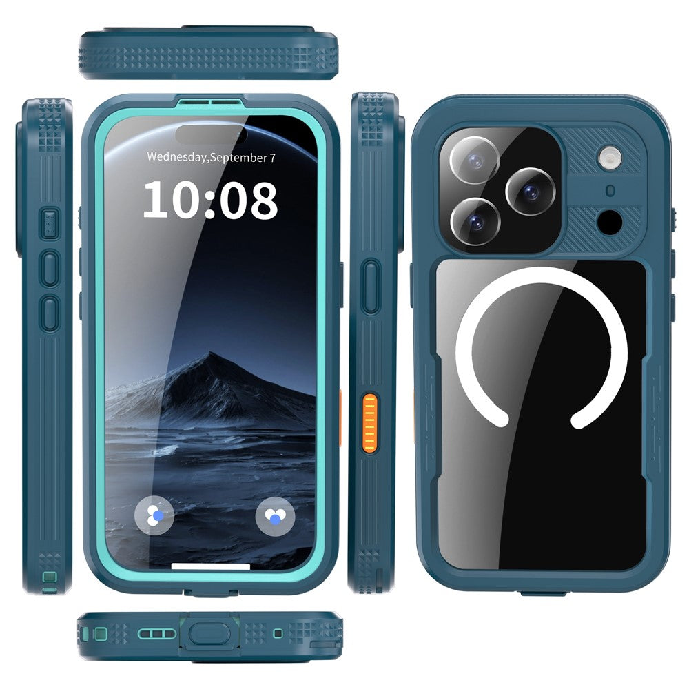 SHELLBOX For iPhone 17 Pro IP68 Waterproof Case Compatible with MagSafe Clear Phone Cover