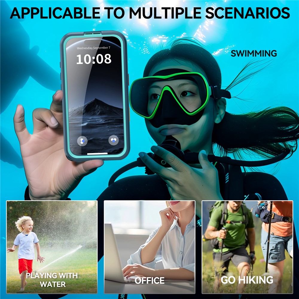 SHELLBOX For iPhone 17 Pro IP68 Waterproof Case Compatible with MagSafe Clear Phone Cover