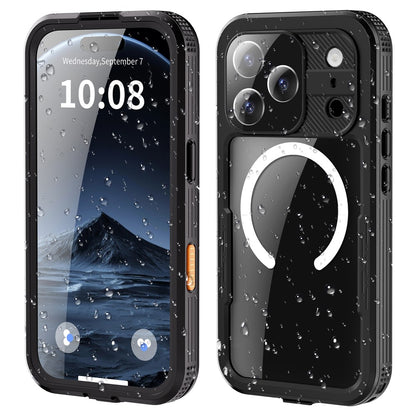 SHELLBOX For iPhone 17 Pro IP68 Waterproof Case Compatible with MagSafe Clear Phone Cover