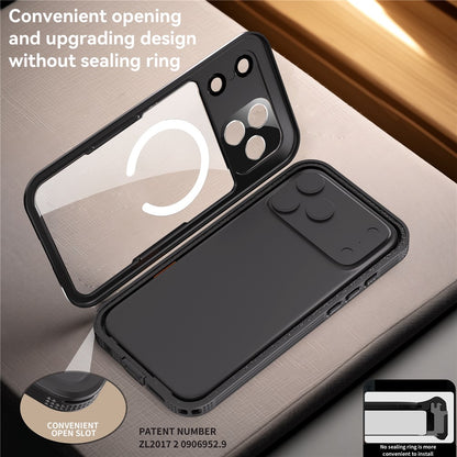 SHELLBOX For iPhone 17 Pro Max IP68 Waterproof Case Compatible with MagSafe Clear Phone Cover