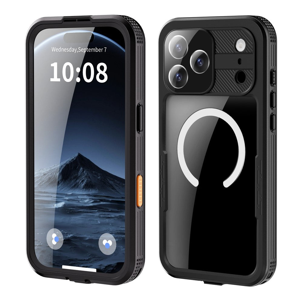 SHELLBOX For iPhone 17 Pro Max IP68 Waterproof Case Compatible with MagSafe Clear Phone Cover