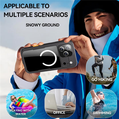 SHELLBOX For iPhone 17 Pro Max IP68 Waterproof Case Compatible with MagSafe Clear Phone Cover