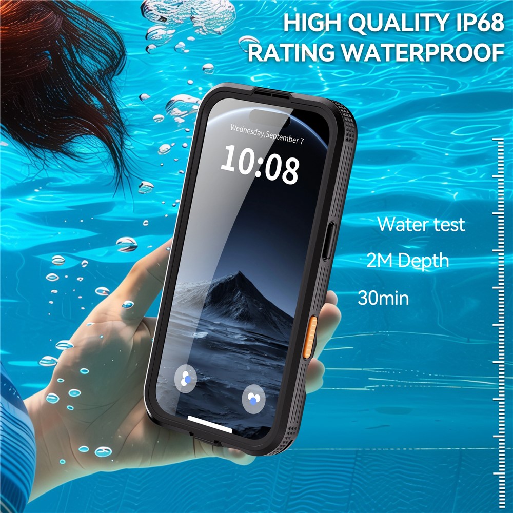 SHELLBOX For iPhone 17 Pro Max IP68 Waterproof Case Compatible with MagSafe Clear Phone Cover