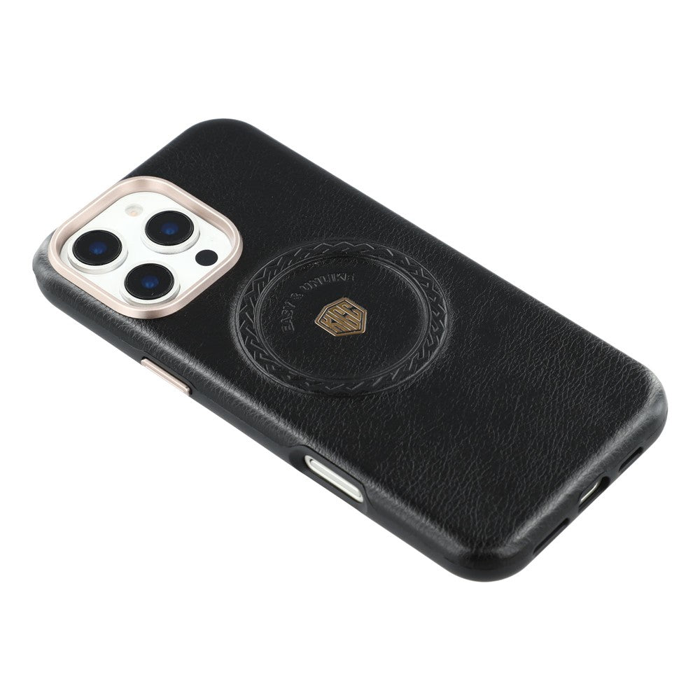 KIGC For iPhone 16 Pro Max Case Compatible with MagSafe PU Leather TPU Phone Back Cover