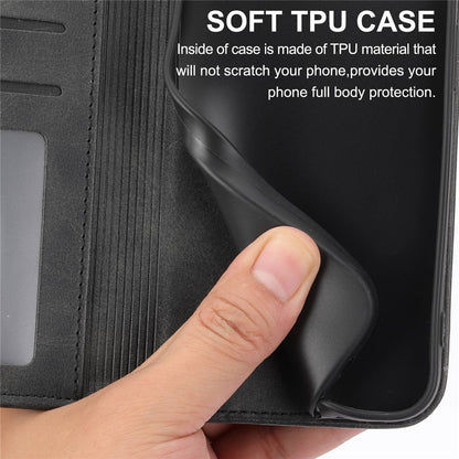 For iPhone 14 Pro Max Calf Texture PU Leather Case Magnetic Wallet Imprinted Rhombus Pattern Phone Stand Cover with Strap