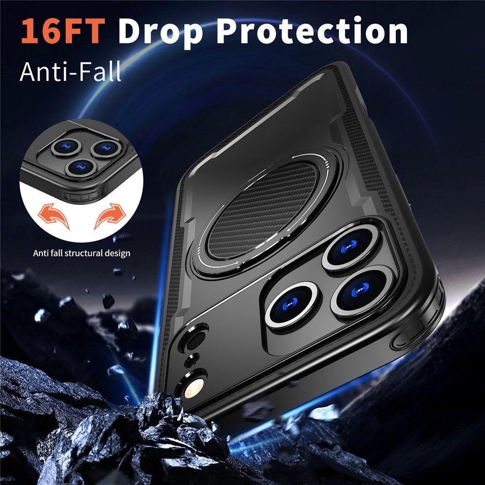 For iPhone 17 Pro Case Compatible with MagSafe TPU + PC Kickstand Phone Cover