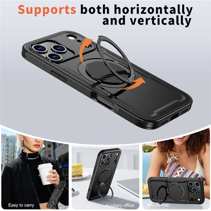For iPhone 17 Pro Case Compatible with MagSafe TPU + PC Kickstand Phone Cover