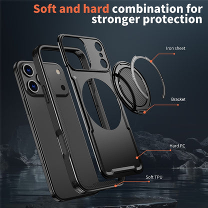 For iPhone 17 Pro Case Compatible with MagSafe TPU + PC Kickstand Phone Cover