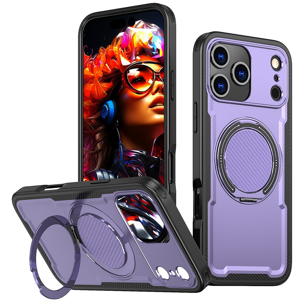 For iPhone 17 Pro Case Compatible with MagSafe TPU + PC Kickstand Phone Cover