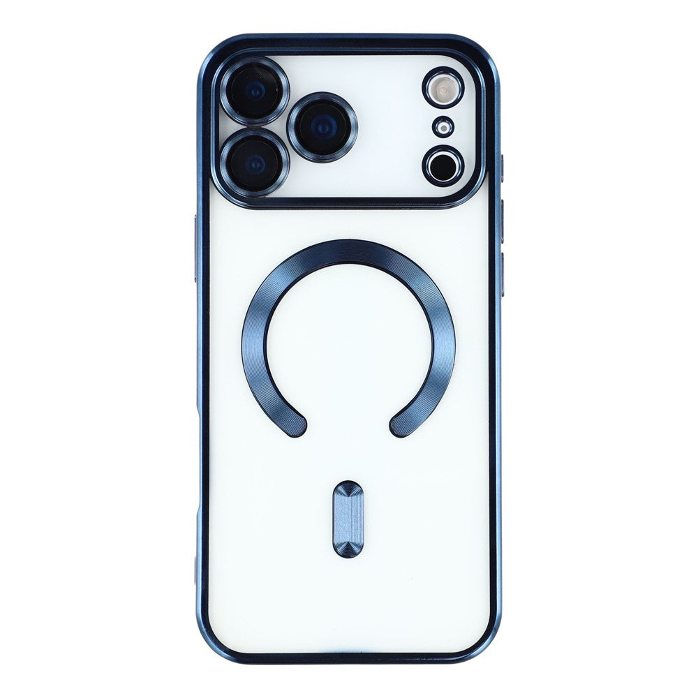 For iPhone 17 Pro Case Compatible with MagSafe Electroplated TPU Phone Cover with Lens Film
